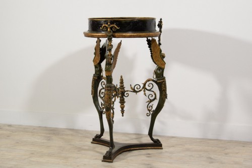 Jardinière or guéridon en bronze doré et laqué, France fin XIXe siècle - Mobilier Style 