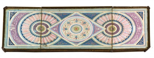 Centre de table en papier peint, Italie début XIXe