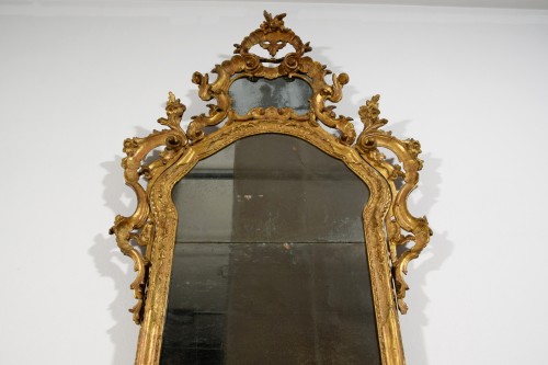 Mid 18th Century, Venetian Baroque Carved Giltwood Mirror - Louis XV