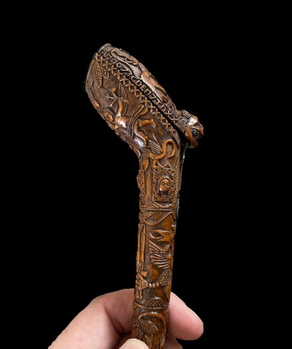 18th century - Dutch boxwood pipecase dated 1735