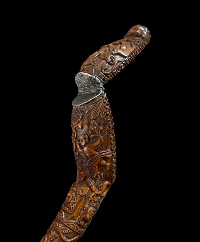 Dutch boxwood pipecase dated 1735 - 