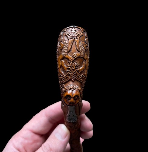 Antiquités - Dutch boxwood pipecase dated 1735