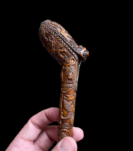 Antiquités - Dutch boxwood pipecase dated 1735