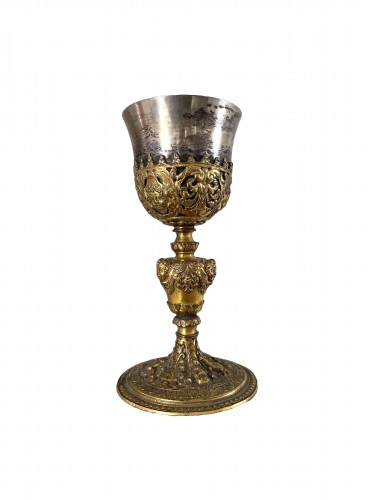 Gilt copper and silver Chalice., Italy early 17th century