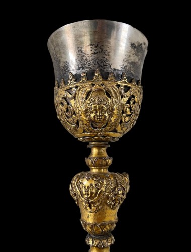 Gilt copper and silver Chalice., Italy early 17th century - 