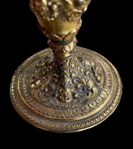 Calice en cuivre doré et argent, Italie debut XVIIe siècle - 