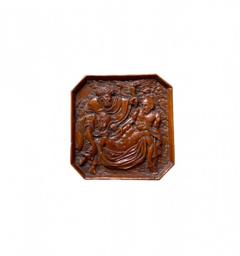 The Entombment of Christ - Miniature boxwood plaque. Germany late 16th century - 