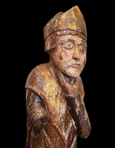 Saint Blas,  Northern Spain Circa 1300 - 1320 - Sculpture Style Middle age
