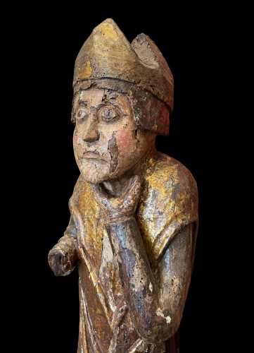 Sculpture  - Saint Blas,  Northern Spain Circa 1300 - 1320
