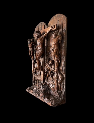 Oak group of The Crucifixion, Flemish circa 1530-1540 - 