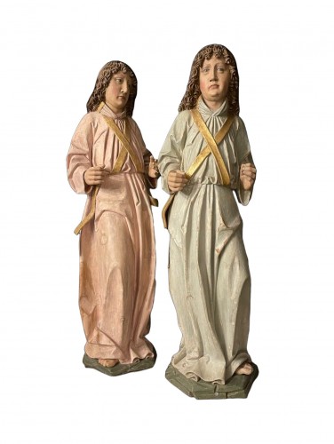 Pair of Tyrolian Angels, Circa 1480