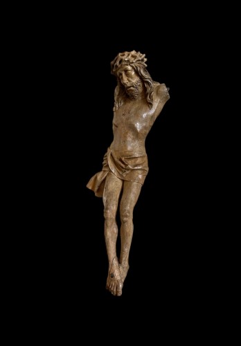 Art sacré, objets religieux  - Christ en bois sculpté, Allemagne vers 1500