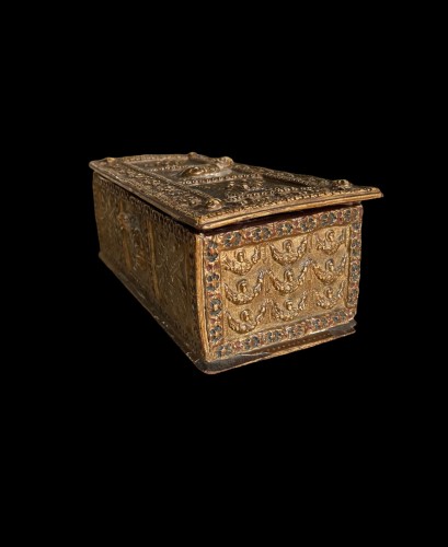 Coffret en pastiglia doré, Padoue circa 1500 - Objets de Vitrine Style Renaissance
