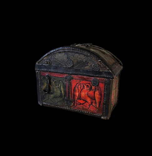 Coffret gothique. XIVe siècle - Art sacré, objets religieux Style Moyen Âge