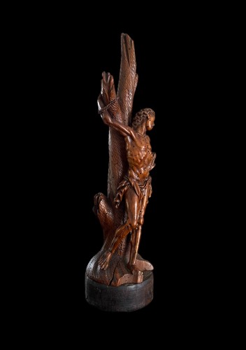 Sculpture en bois fruitier de Saint-Sébastien. XVIIe siècle - Steven Bouchaert