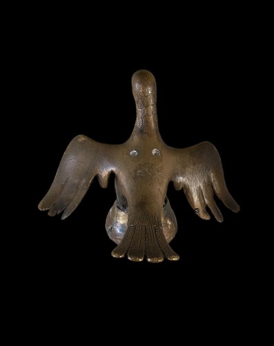 11th to 15th century - Medieval bronze Eagle, Mosan 15th century