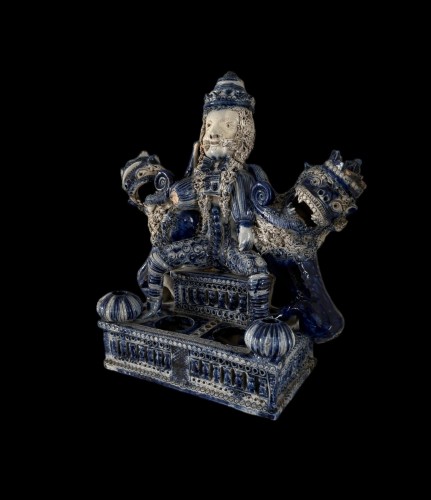 Westerwald stoneware inkwell. Germany Circa 1700 - 