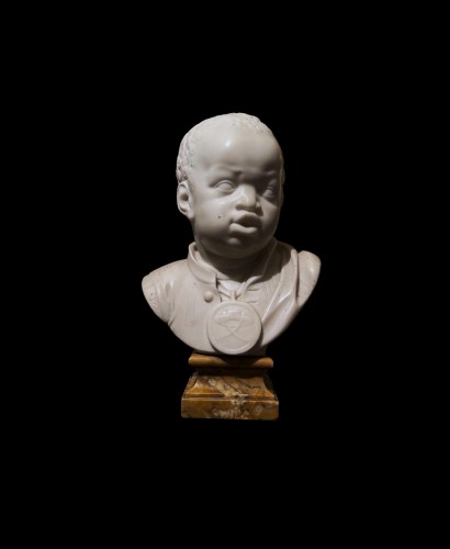 Bust of a Young Moor. Attributed to Jan Claudius de Cock (1668-1735 - Sculpture Style 