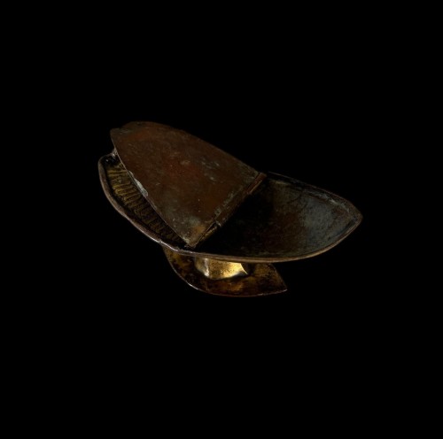 Navette à encens en cuivre doré, vers 1400 - Moyen Âge