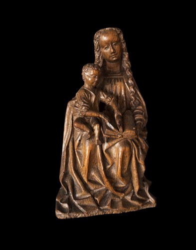 Sculpture Sculpture en Bois - Vierge enseignant l'Enfant Christ, Brabant début du XVIe siècle