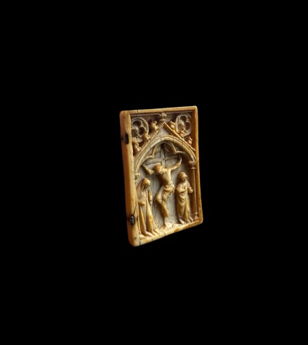 14th century Ivory relief of a Diptych - 