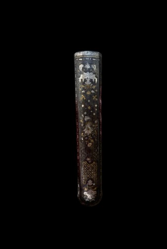 A late 17th century Gold &amp; silver damascened iron tobacco rasp - Objects of Vertu Style 
