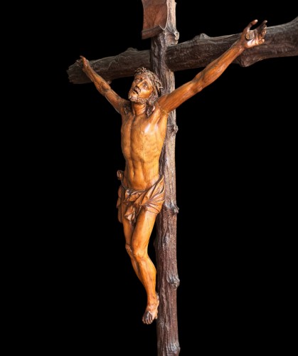 Art sacré, objets religieux  - Crucifixion flamande, fin du XVIIe siècle
