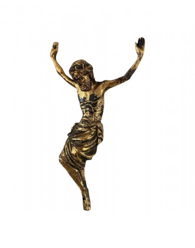 14th century Gilt bronze Corpus