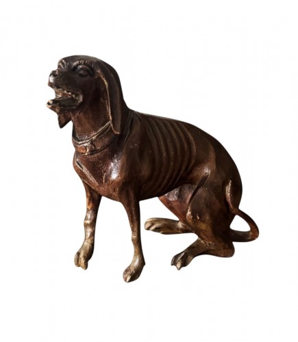 18th century Wood carved dog