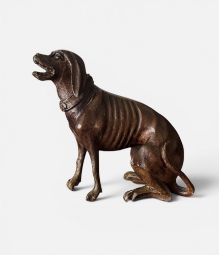 18th century Wood carved dog - Decorative Objects Style 