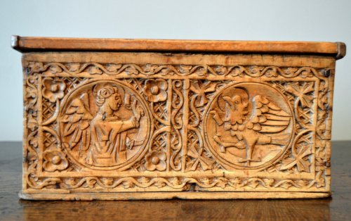 A casket in beechwood.   Germany.  15th century.  