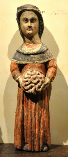 Statue of Saint Mammes of Caesarea.  France.  Circa 1380.