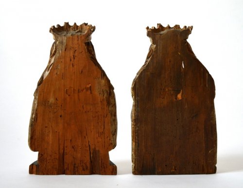 A pair of bustes of female Saints.Germany.15th century. - 