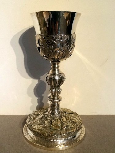 Religious Antiques  - A solid silver chalice.  Venice.  Late 17th century.  