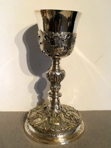 A solid silver chalice.  Venice.  Late 17th century.   - 