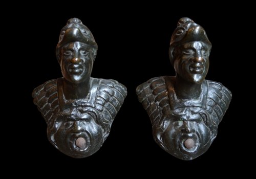 Pair of bronze door knobs Renaissance