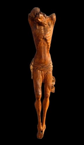 Christ en chêne sculpté, fin XVe siècle