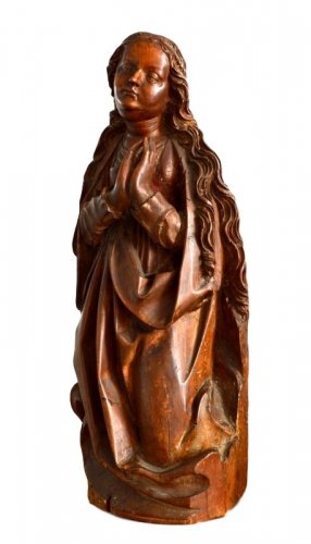 Vierge de l'Annonciation, Allemagne vers 1500 - Sculpture Style 