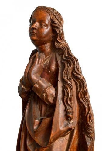 Sculpture Sculpture en Bois - Vierge de l'Annonciation, Allemagne vers 1500