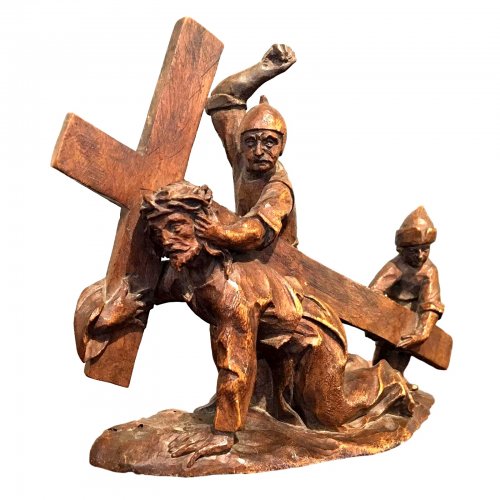 Miniature statue &#039;Road to the calvary&#039;. Brussels Ca. 1500