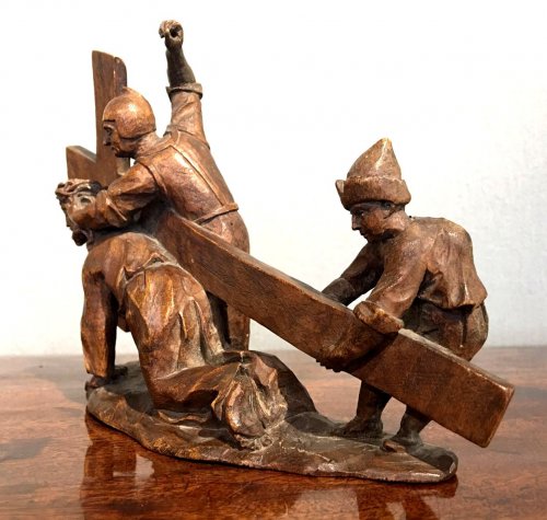 Miniature statue &#039;Road to the calvary&#039;. Brussels Ca. 1500 - 