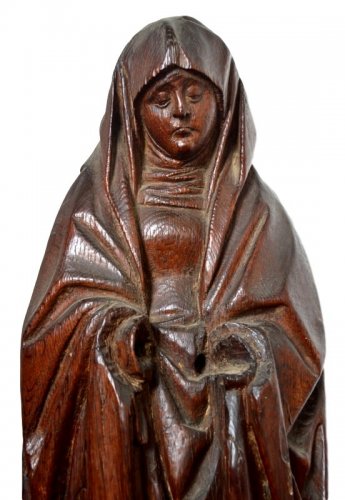 XVIe siècle et avant - Sculpture 'Vierge de Calvaire' Début XVIe siècle