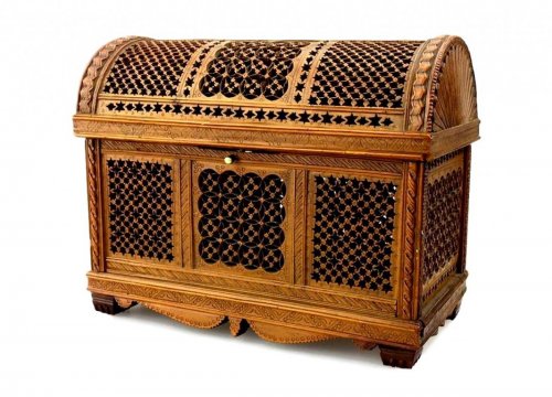 Exceptional boxwood casket.Early 16th century.