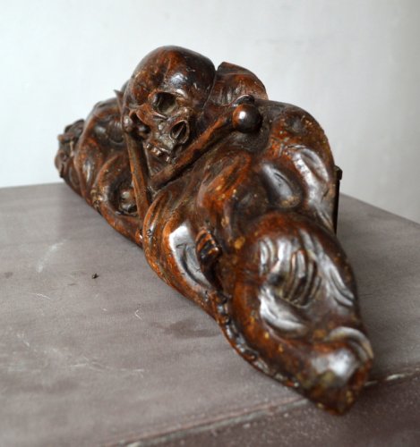  - Walnut carved Vanitas 17th century