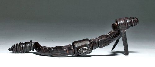 17th century - A French iron door handle.17th century