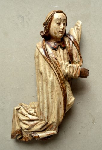 Paire d'anges en tilleul sculpté XVIe siècle - 