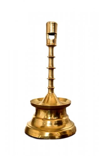 A Gothic brass Candlestick.Late 15th century.