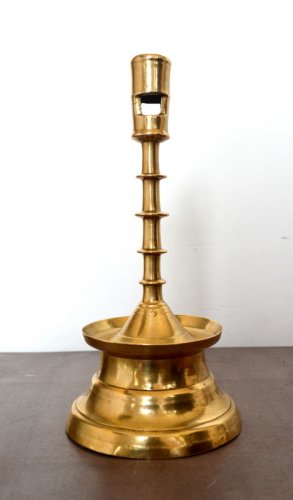 A Gothic brass Candlestick.Late 15th century. - Lighting Style 