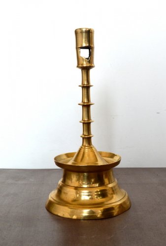 A Gothic brass Candlestick.Late 15th century. - 