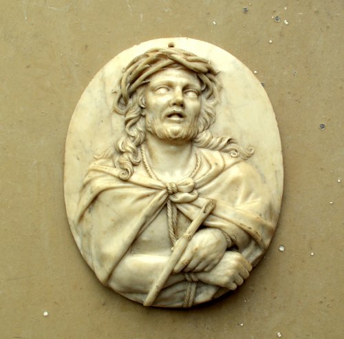 Flagellation de Christ - Relief en marbre Carrara XVIIe siècle - Sculpture Style 